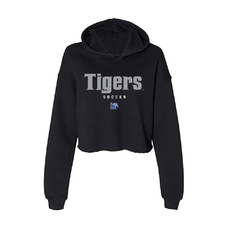 Memphis - NCAA Women's Soccer : Alexandra Mackay - Women's Crop Fleece Hoodie. Hoodie with Slit Hem Functional Movement Memphis - NCAA Women's Soccer : Alexandra Mackay - Women's Crop Fleece Hoodie. Hoodie with Slit Hem Functional Movement