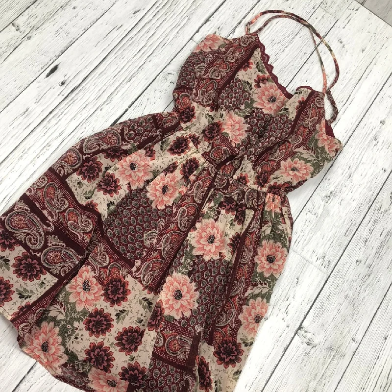 Hollister Maroon Floral Dress - Hers M Tunics Cozy comfortable