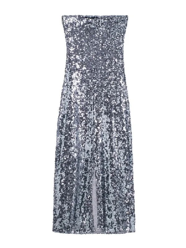 Yipinpay Silver Sequin Dress Woman Off Shoulder Long Dresses For Women 2023 Bodycon Glitter Dress Christmas Evening Party Dresses Tunics Chic fashionable Yipinpay Silver Sequin Dress Woman Off Shoulder Long Dresses For Women 2023 Bodycon Glitter Dress Christmas Evening Party Dresses Tunics Chic fashionable