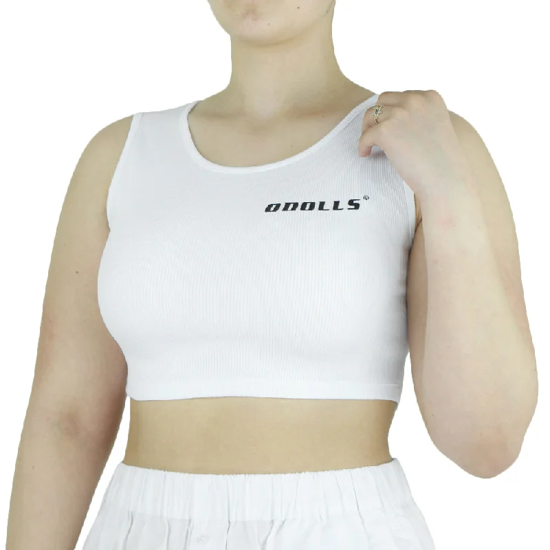 Women's Ribbed Crop Top,White Nylon Fabric Polyester Fabric Spandex Fabric