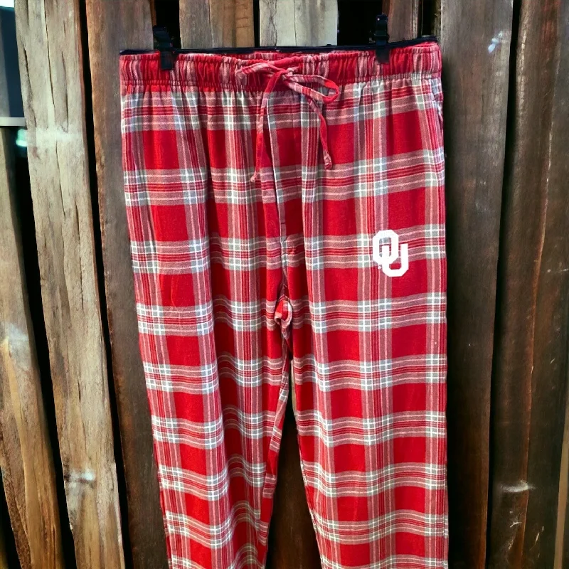 Flannel OU Pants Trendy Printed Pants
