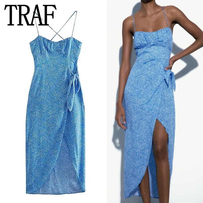 Yipinpay Blue Print Corset Dress Woman Knot Backless Midi Slip Dress Women Summer Long Dresses For Women Evening Party Dresses Tunics Handmade artisanal Yipinpay Blue Print Corset Dress Woman Knot Backless Midi Slip Dress Women Summer Long Dresses For Women Evening Party Dresses Tunics Handmade artisanal