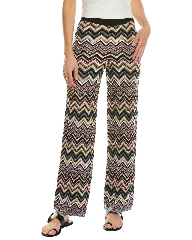 Missoni Zigzag Wool-Blend Pant Warm Wool Trousers