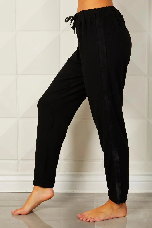 Track Pant In Black/oil Comfortable Denim Trousers