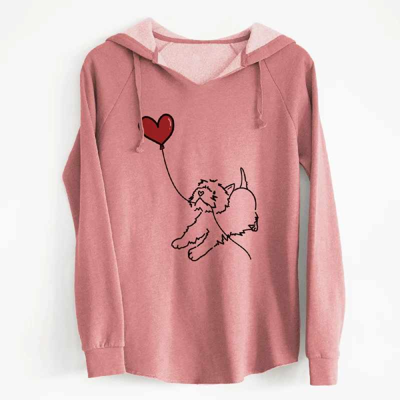 West Highland Terrier Heart String - Cali Wave Hooded Sweatshirt. Hoodie with Print Artistic Unique
