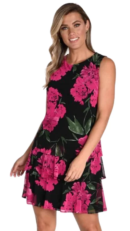 Layered Floral Print Dress. Style FL241101 Maxi Flowy Bohemian