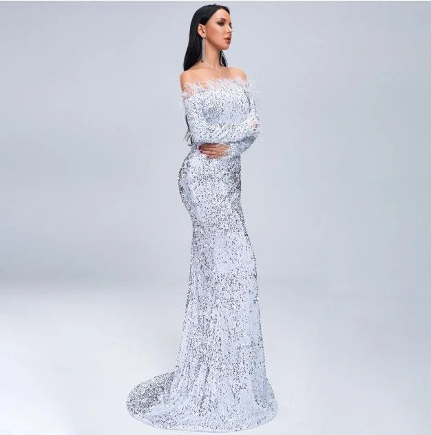 evening dress andromeda Halter Neckline Beach