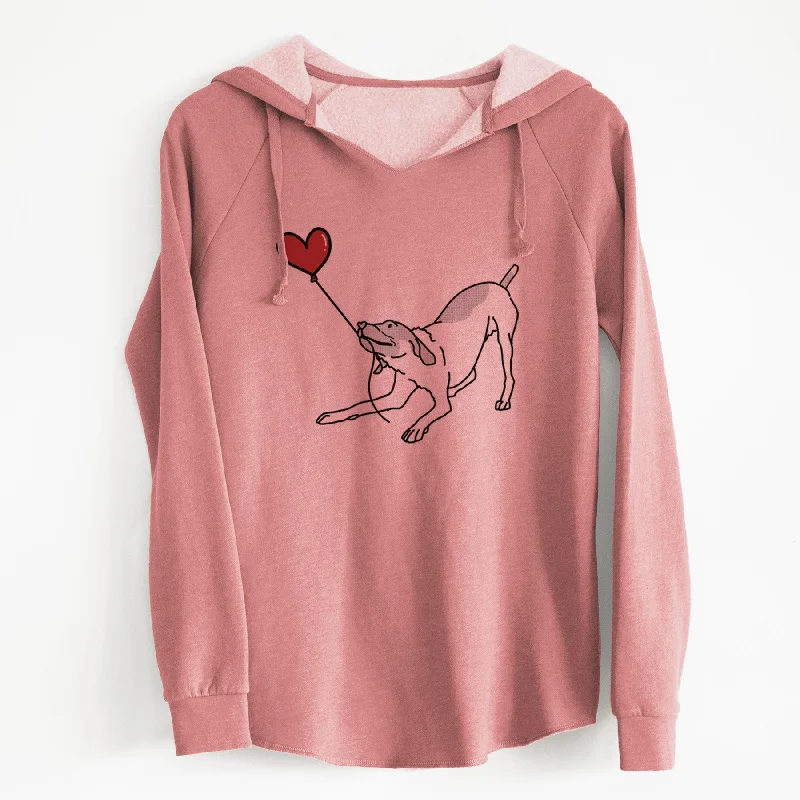 German Shorthaired Pointer Heart String - Cali Wave Hooded Sweatshirt. Hoodie with Hem Lace Feminine Delicate German Shorthaired Pointer Heart String - Cali Wave Hooded Sweatshirt. Hoodie with Hem Lace Feminine Delicate