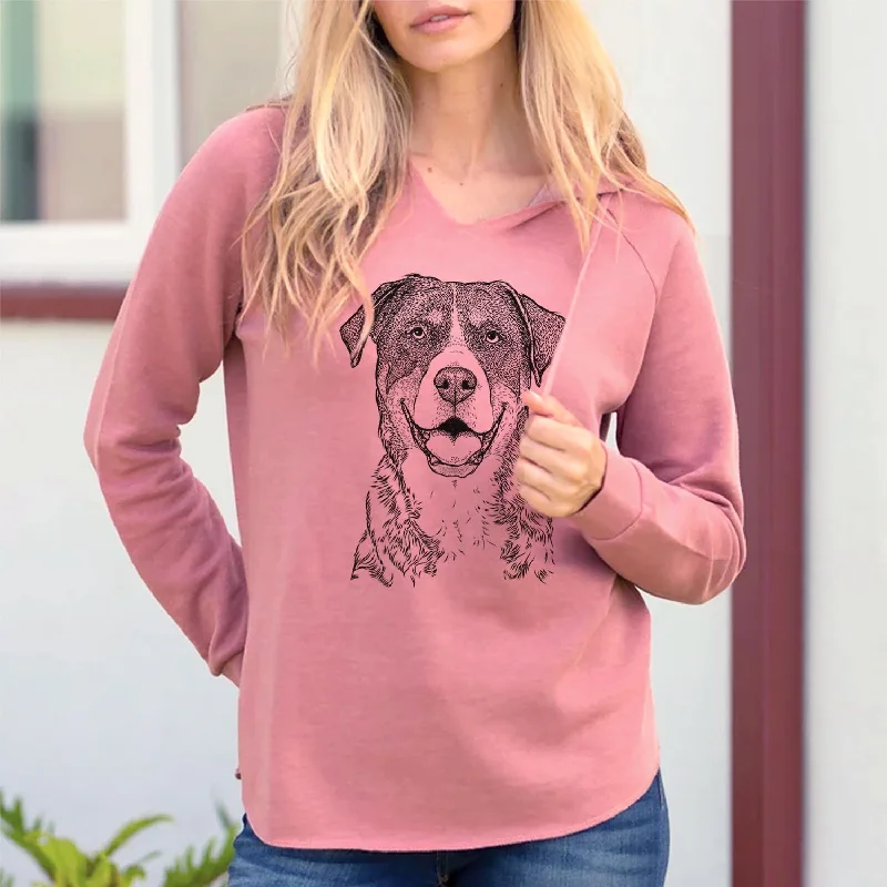 Leon the Greater Swiss Mountain Dog - Cali Wave Hooded Sweatshirt. Hoodie with Neon Bright Vibrant Leon the Greater Swiss Mountain Dog - Cali Wave Hooded Sweatshirt. Hoodie with Neon Bright Vibrant