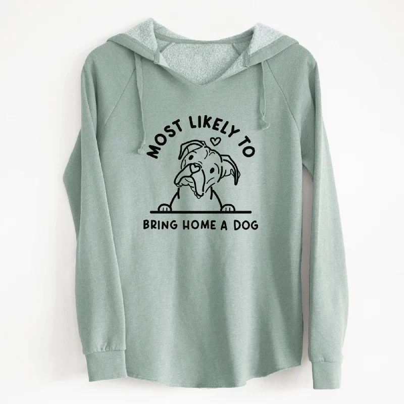 Most Likely to Bring Home a Dog - Boxer - Cali Wave Hooded Sweatshirt. Hoodie with Set-In Sleeves Structured Classic Most Likely to Bring Home a Dog - Boxer - Cali Wave Hooded Sweatshirt. Hoodie with Set-In Sleeves Structured Classic