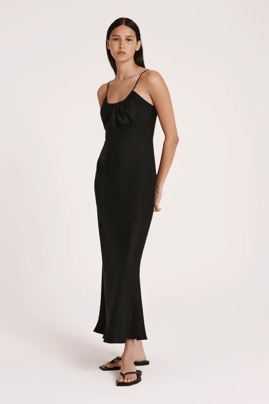 NUDE LUCY SOL CUPRO DRESS - BLACK Tunics Wedding white