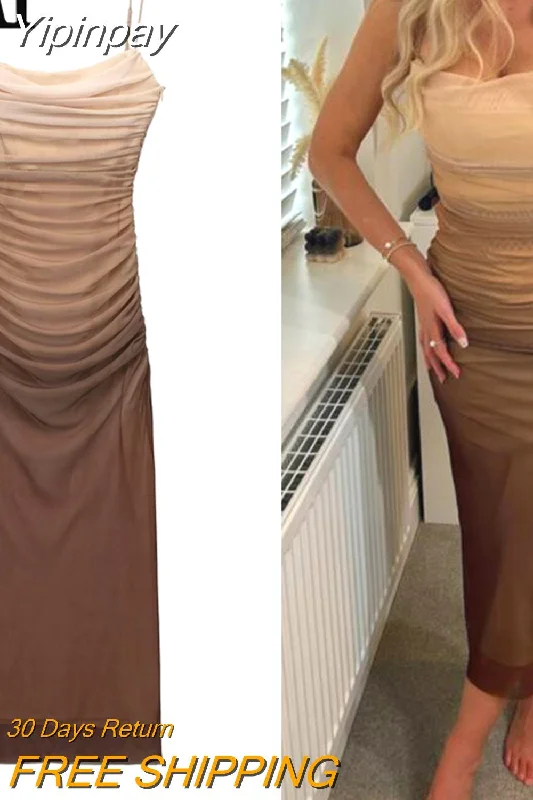 Yipinpay 2023 Tulle Slip Dress Woman Ruched Bodycon Long Dress Women Summer Sexy Party Dresses Sleeveless Backless Evening Dresses Tunics Fall fleece Yipinpay 2023 Tulle Slip Dress Woman Ruched Bodycon Long Dress Women Summer Sexy Party Dresses Sleeveless Backless Evening Dresses Tunics Fall fleece
