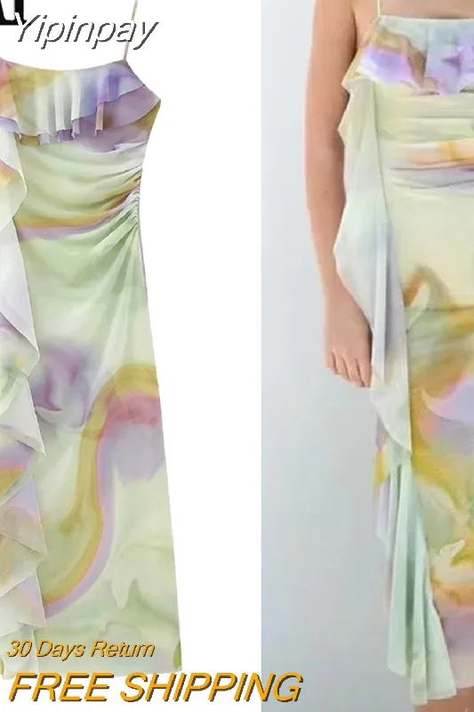 Yipinpay Print Tulle Slip Dress Woman Ruffle Mesh Long Dress Women Backless Midi Sexy Party Dresses Sleeveless Beach Summer Dresses Tunics Trendy modern Yipinpay Print Tulle Slip Dress Woman Ruffle Mesh Long Dress Women Backless Midi Sexy Party Dresses Sleeveless Beach Summer Dresses Tunics Trendy modern