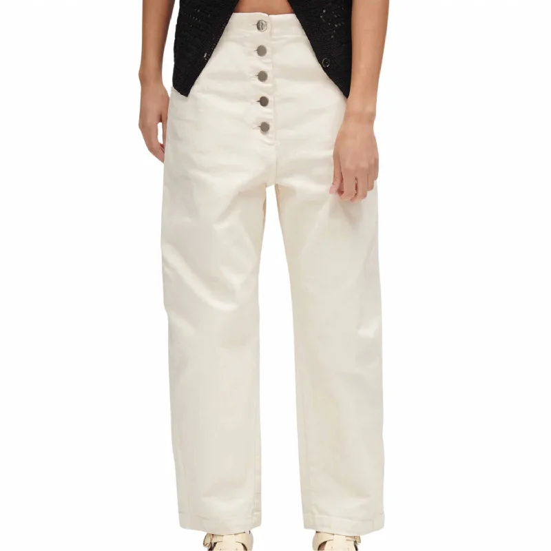 Elkin Pant In Dirty White Slim Fit Casual Pants