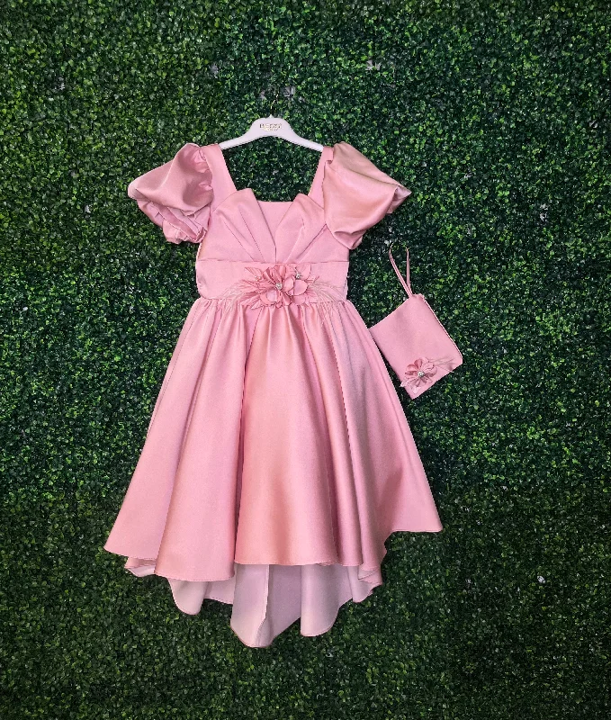 Girls' Rose Satin Special Occasion Dress 4802 Tunics Chinos classic