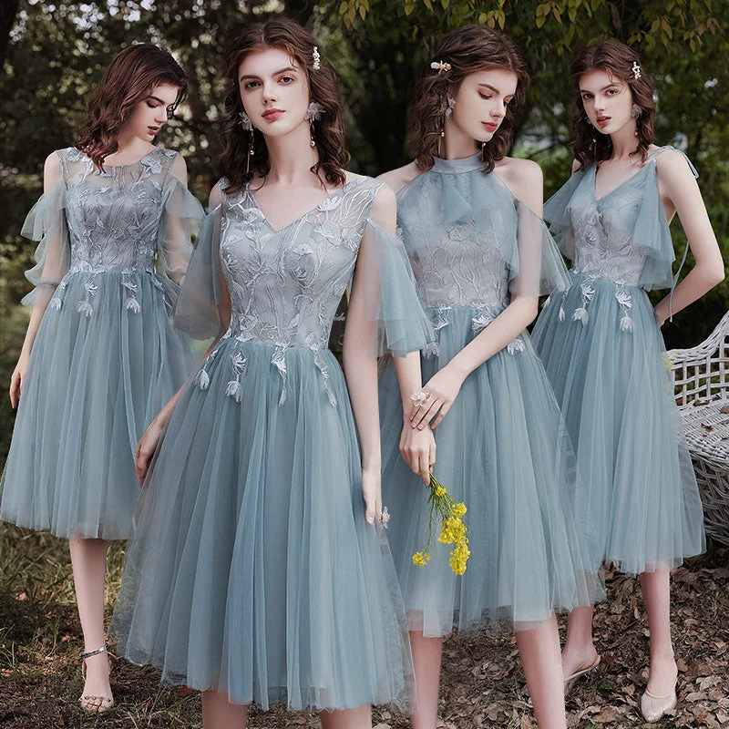 Cute lace tulle short prom dress party dress  8308 Tunics Summer linen