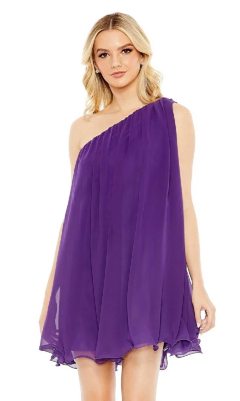 Purple Flowy Shift Party Dress 55951 by Mac Duggal Tunics Formal black