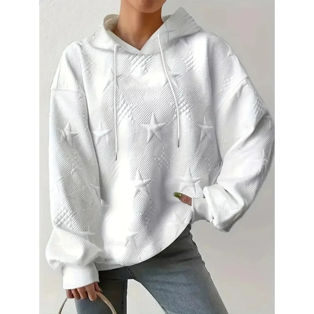 Plus Size 1XL-5XL Women's Casual Long Sleeve Hoodie Ladies Fashion Solid Color Loose Drawstring Hoodie Sweatshirt. Hoodie with Elastic Waist Stretchable Comfortable Plus Size 1XL-5XL Women's Casual Long Sleeve Hoodie Ladies Fashion Solid Color Loose Drawstring Hoodie Sweatshirt. Hoodie with Elastic Waist Stretchable Comfortable