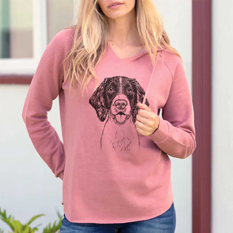 Ever the English Springer Spaniel - Cali Wave Hooded Sweatshirt. Hoodie with Distressed Vintage Worn Ever the English Springer Spaniel - Cali Wave Hooded Sweatshirt. Hoodie with Distressed Vintage Worn