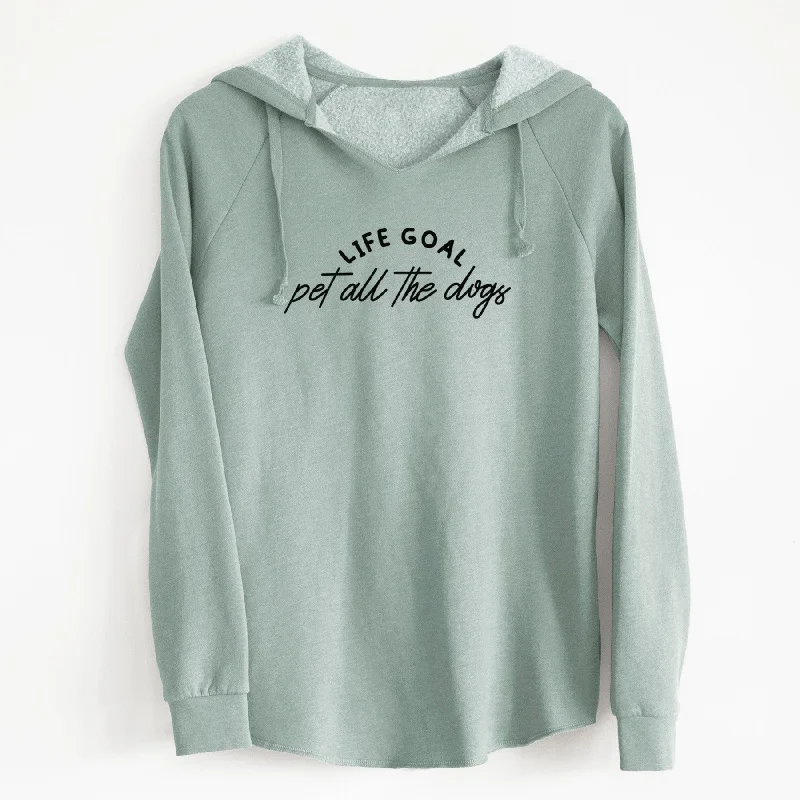 Life Goal - Pet All the Dogs - Cali Wave Hooded Sweatshirt. Hoodie with Stripes Bold Sporty Life Goal - Pet All the Dogs - Cali Wave Hooded Sweatshirt. Hoodie with Stripes Bold Sporty