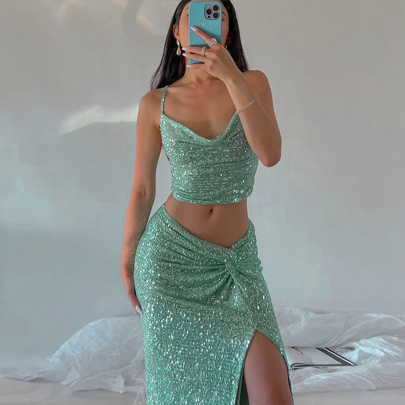 Sexy Light Green Split Front Evening Party Dresses Tunics Cozy comfortable