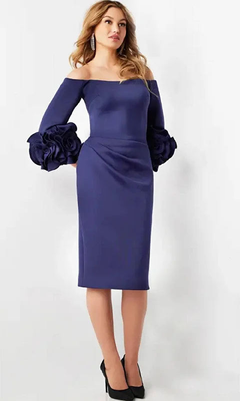 Jovani 23717 - Ruffle Detailed Knee-Length Dress Tunics Seasonal trendy