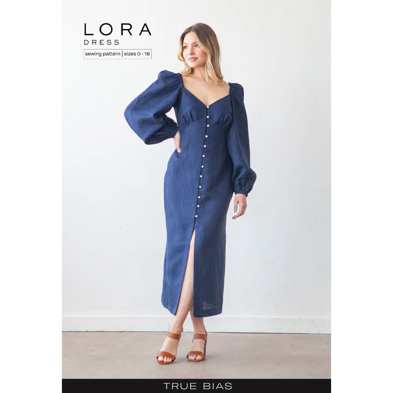 True Bias Lora Dress 0-18 Crew Neckline Casual