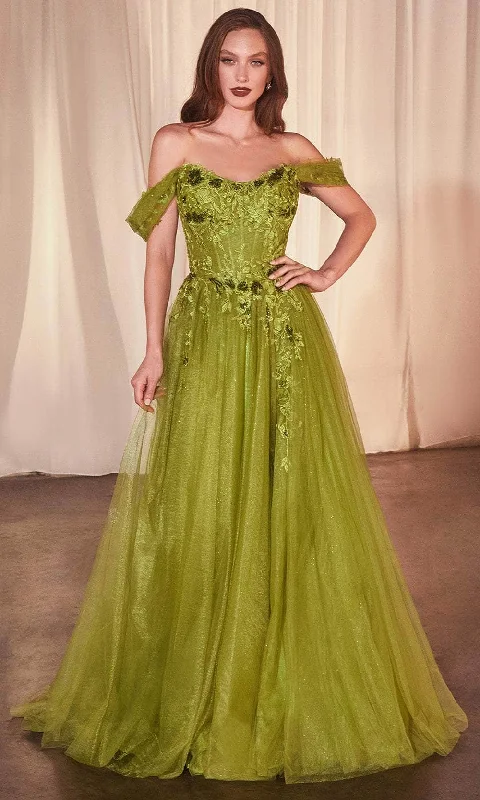 Ladivine CD799 - Off Shoulder Scoop Neck Prom Dress Turtleneck Warm Winter