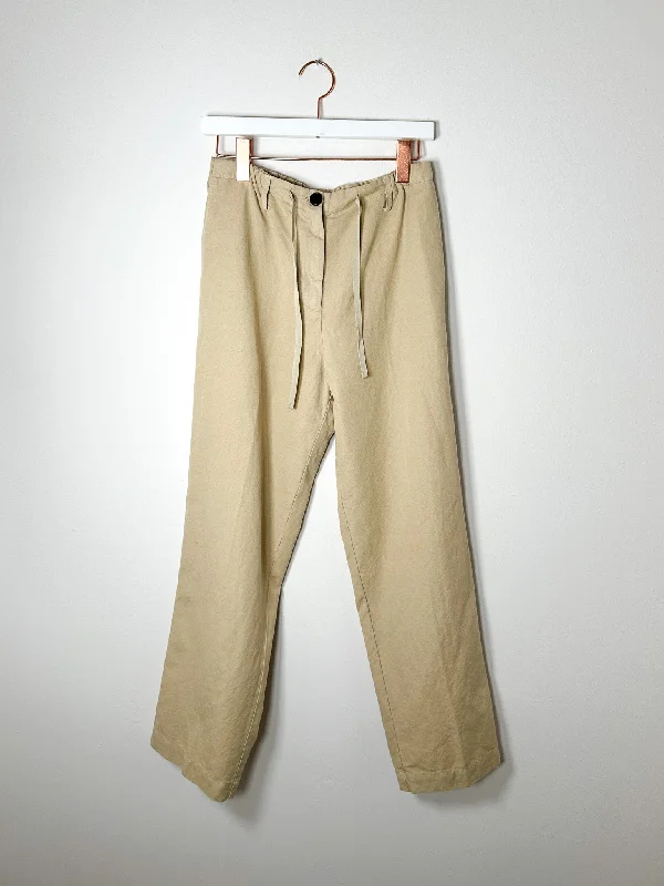 Pomandère - Cotton Linen Canvas Pant - Rope Casual Track Pants