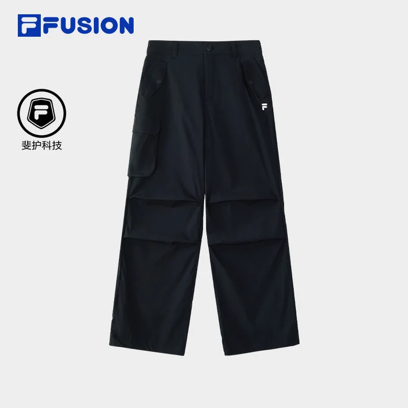 FILA FUSION INLINE URBAN TECH Women Woven Pants (Black) Casual Plaid Pants