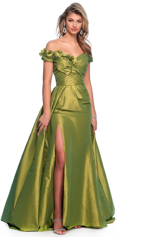 Dave & Johnny 11581 - Ruched A-Line Overskirt Evening Dress Tunics Fall fleece