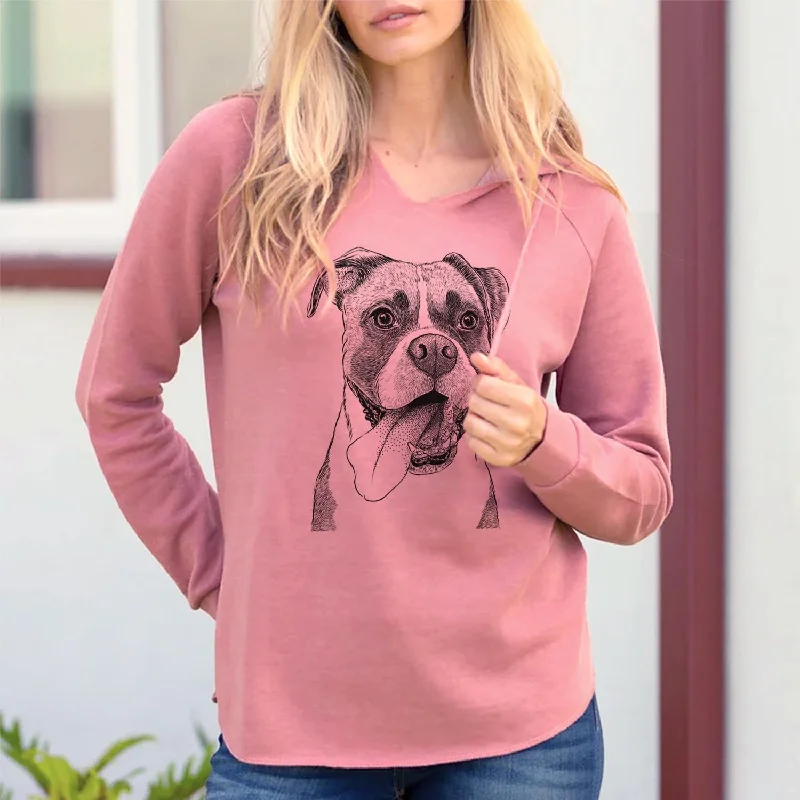 Tuckeroo the Boxer - Cali Wave Hooded Sweatshirt. Oversized Hoodie Comfort Casual