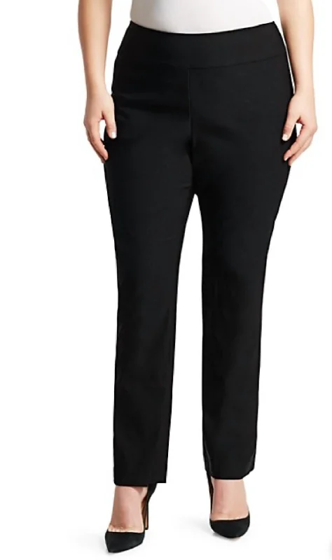 Wonderstretch Pant - Plus In Black Formal Wide-Leg Pants