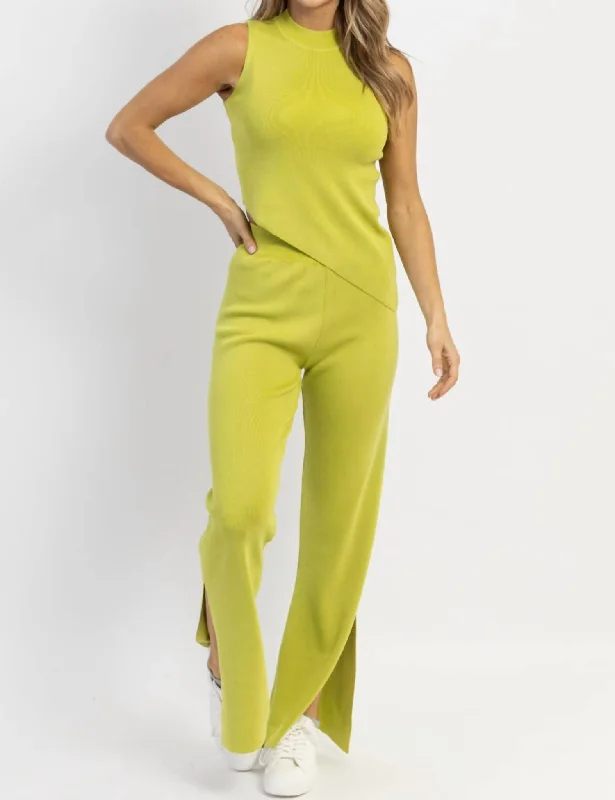 Block Party Pant Set In Vert Comfy Athletic Pants