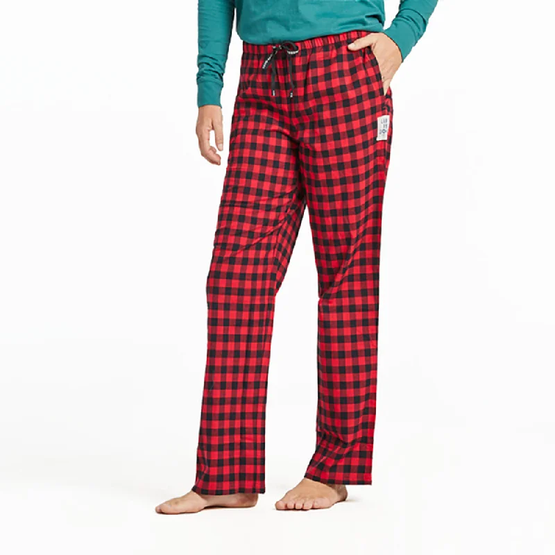 Life Is Good Buffalo Check Womens Pajama Pant Fashionable Work Pants