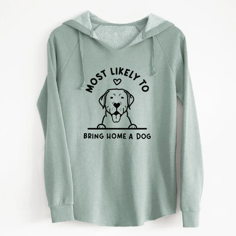 Most Likely to Bring Home a Dog - Labrador Retriever - Cali Wave Hooded Sweatshirt. Hoodie with Frayed Bohemian Relaxed Most Likely to Bring Home a Dog - Labrador Retriever - Cali Wave Hooded Sweatshirt. Hoodie with Frayed Bohemian Relaxed