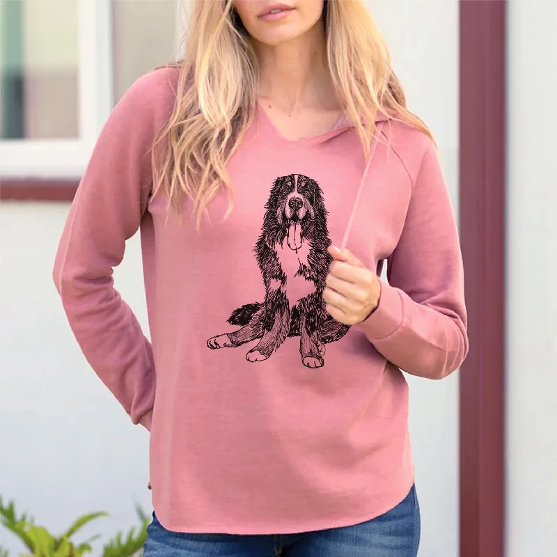 Doodled Moose the Bernese Mountain Dog - Cali Wave Hooded Sweatshirt. Hoodie with Rhinestones Sparkly Elegant Doodled Moose the Bernese Mountain Dog - Cali Wave Hooded Sweatshirt. Hoodie with Rhinestones Sparkly Elegant