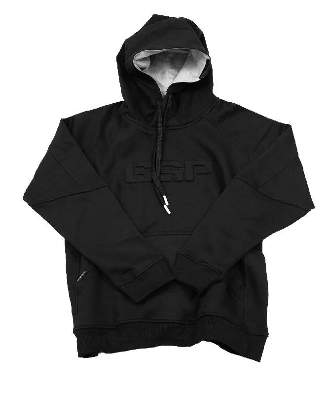 GSP Icon v2 Ultra Fleece Hoodie - Black. Hoodie with Crew Neck Simple Timeless
