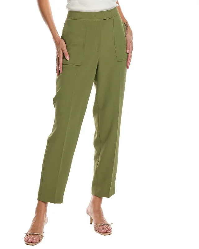 Anne Klein High Rise Slim Ankle Pant Elegant Palazzo Trousers