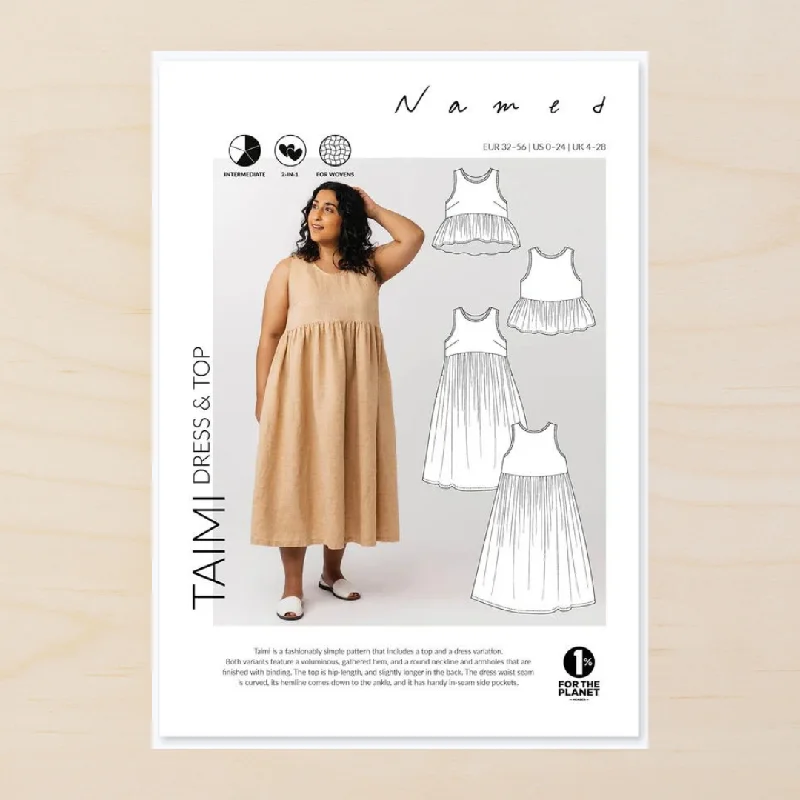 Named Patterns Taimi Dress & Top 0-24 Tunics Mesh breathable
