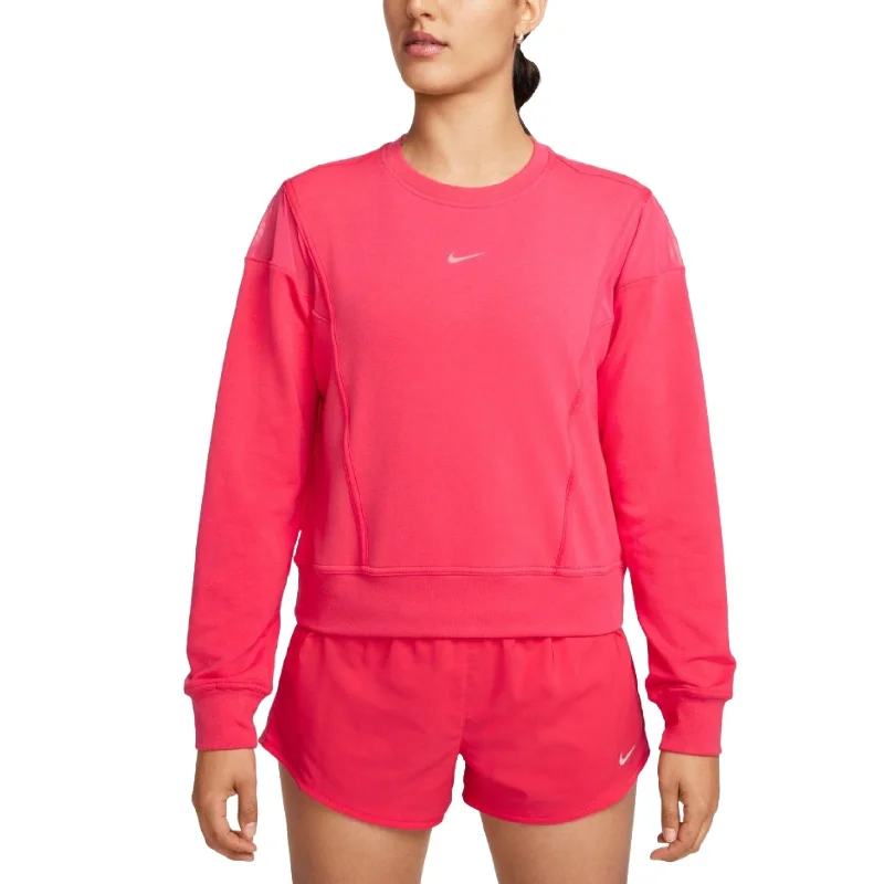 Nike Womens Dri-FIT One Crewneck Sweatshirt. Hoodie with Hidden Zipper Minimalist Clean Nike Womens Dri-FIT One Crewneck Sweatshirt. Hoodie with Hidden Zipper Minimalist Clean