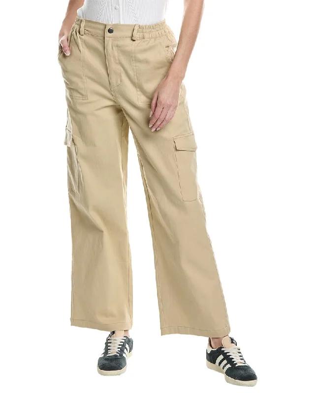 Lea & Viola Twill Cargo Pant Classic Bootcut Trousers