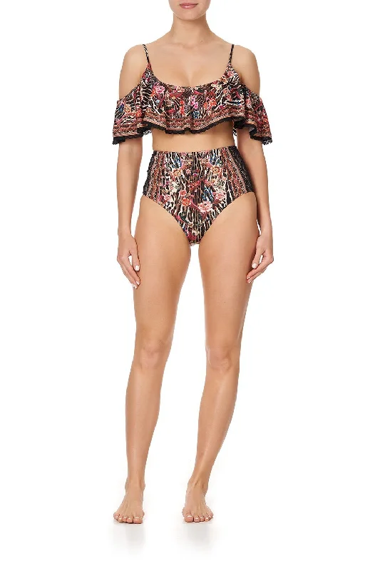 FRILL CROP TOP LIV A LITTLE Machine Wash Dry Clean Hand Wash