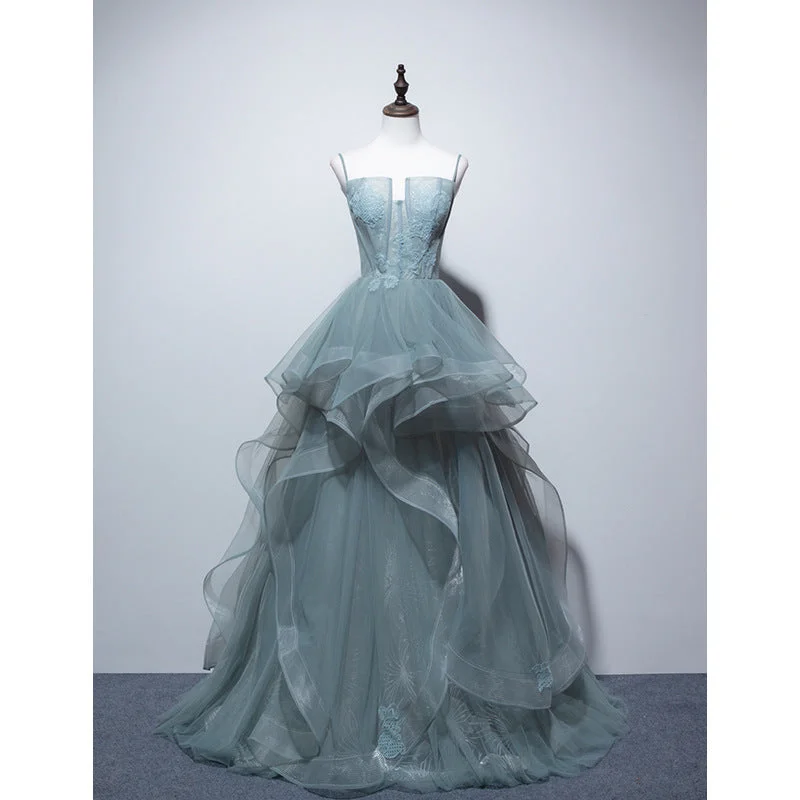 Light Green Strapless Ball Gown Party Dresses Tunics Sophisticated sleek