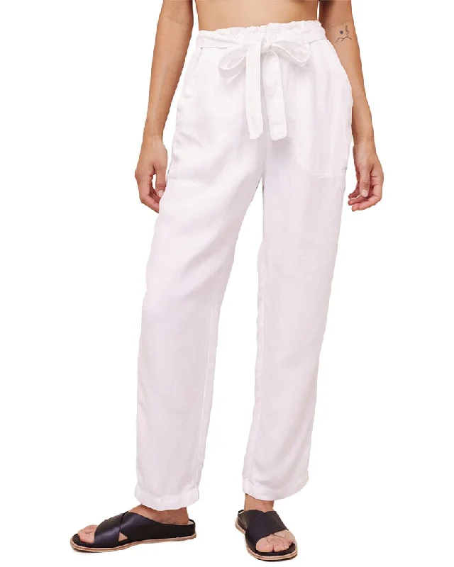 Bella Dahl Clover Button Front Relaxed Crop Pant Elegant Palazzo Trousers