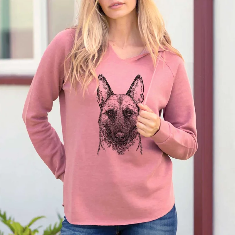 Gunther the Belgian Malinois - Cali Wave Hooded Sweatshirt. Hoodie with Thumb Holes Functional Cozy Gunther the Belgian Malinois - Cali Wave Hooded Sweatshirt. Hoodie with Thumb Holes Functional Cozy