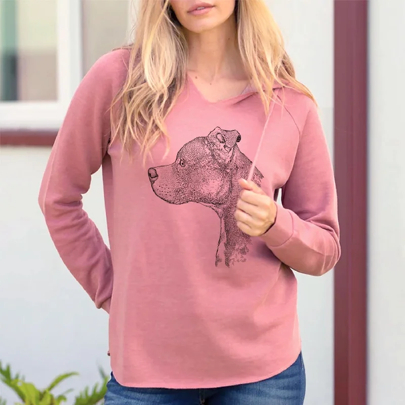 Profile Pitbull - Cali Wave Hooded Sweatshirt. Hoodie Crop Top Short Trendy