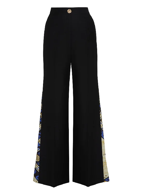 Wide-Leg Satin Pants Classic Straight-Leg Pants