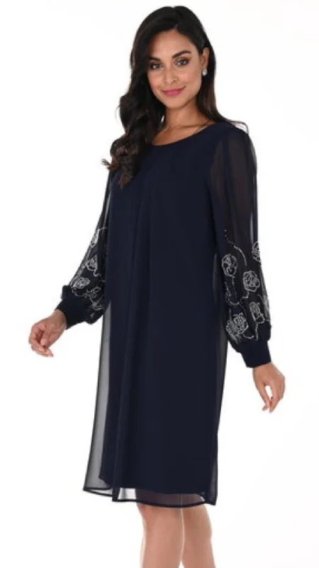 Sheer Beaded Sleeve Dress. Style FL248008 Tunics Stylish elegant