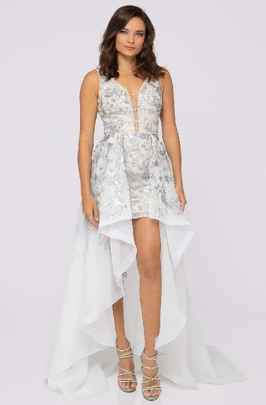 Terani Couture 1913P8312 - Embellished High Low Dress Tunics Stylish elegant